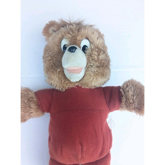 Vintage Teddy Ruxpin 14" Plush Bear Toy Worlds of Wonder 1985 Teddy Bear - Picture 3 of 8